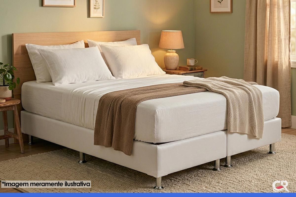 Cama Box Ortobom Corano White Cama Box Ortobom Corano White