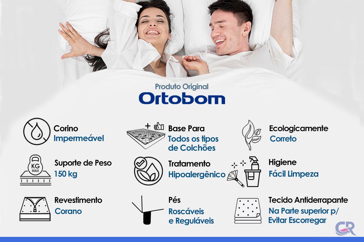 Cama Box Ortobom Corano White Cama Box Ortobom Corano White