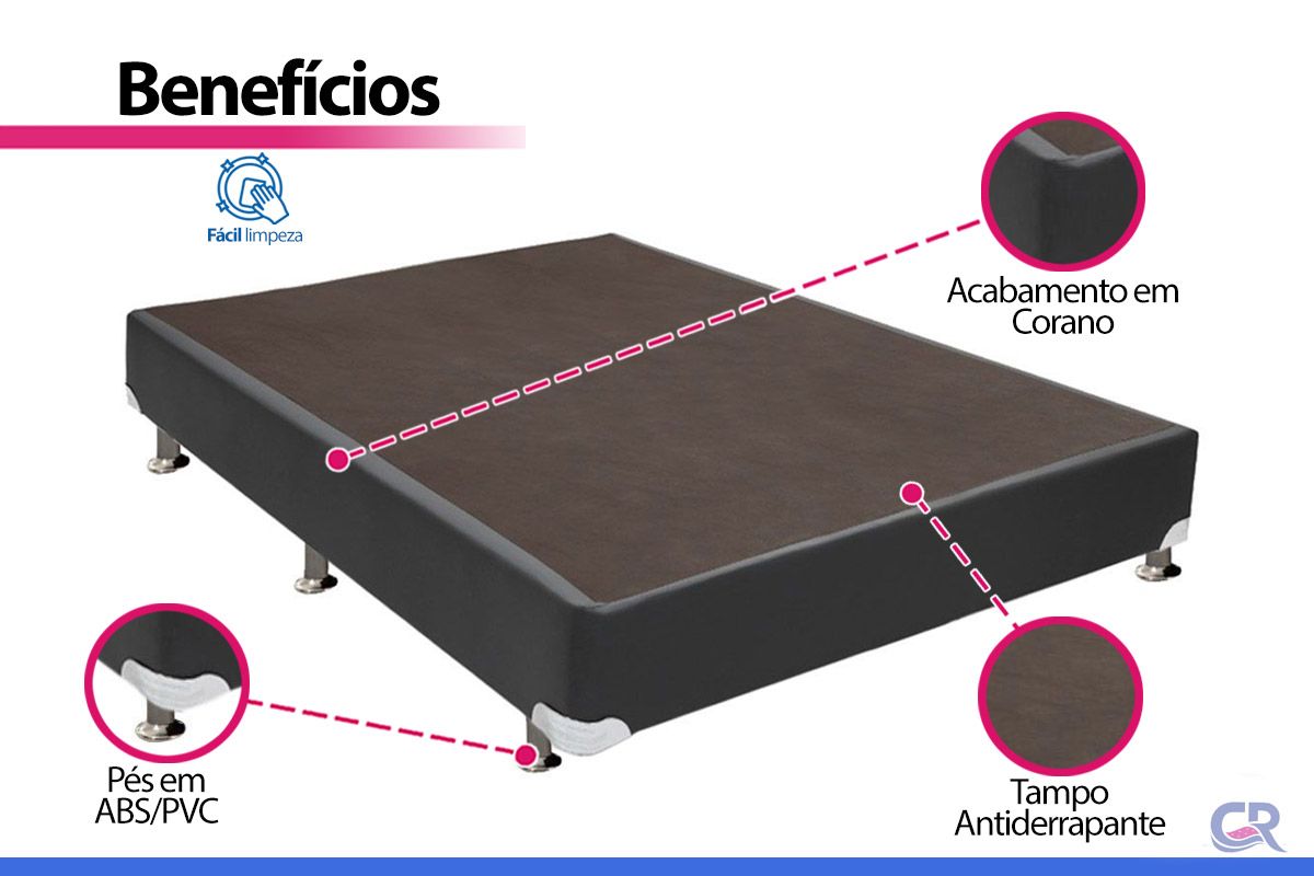 Cama Box Ortobom Corano Gray Cama Box Ortobom Corano Gray