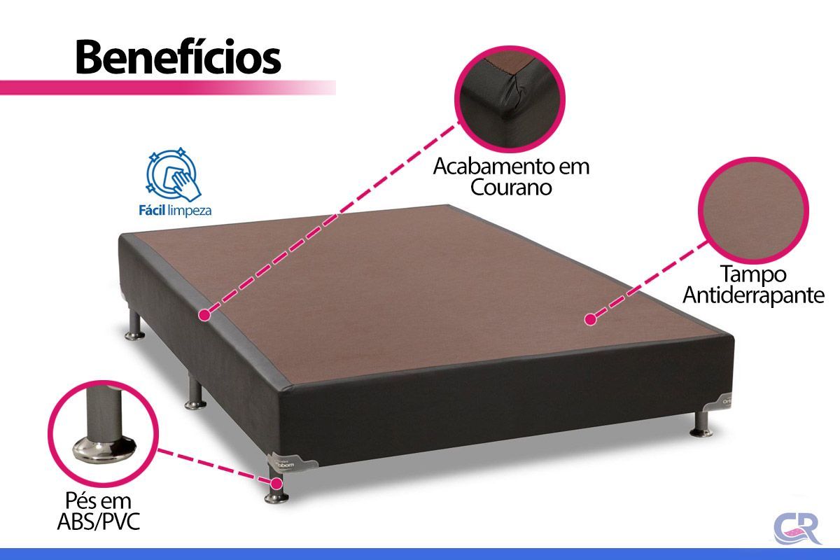 Cama Box Ortobom Physical Corano Black Cama Box Ortobom Physical Corano Black