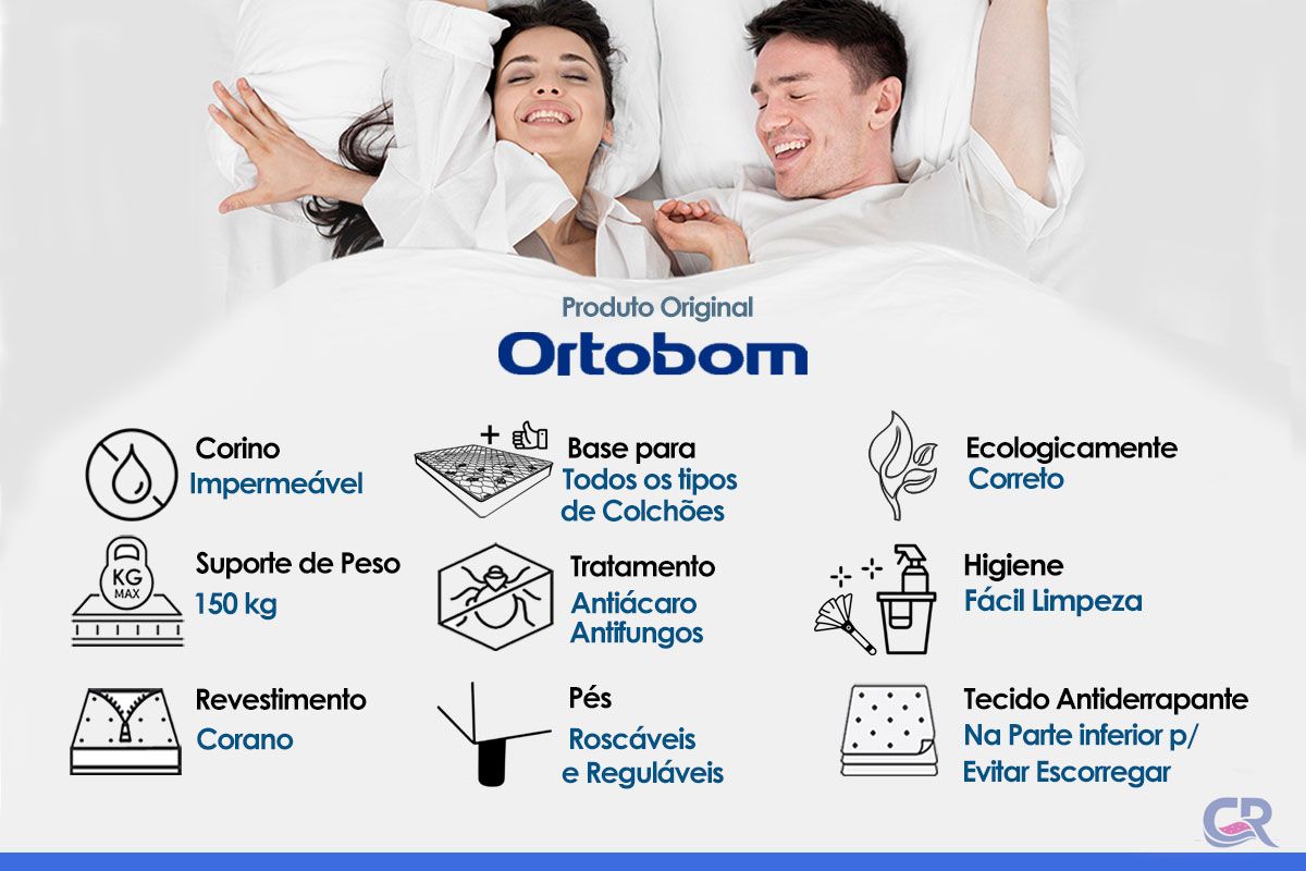 Cama Box Ortobom Physical Corano Clean Cama Box Ortobom Physical Corano Clean