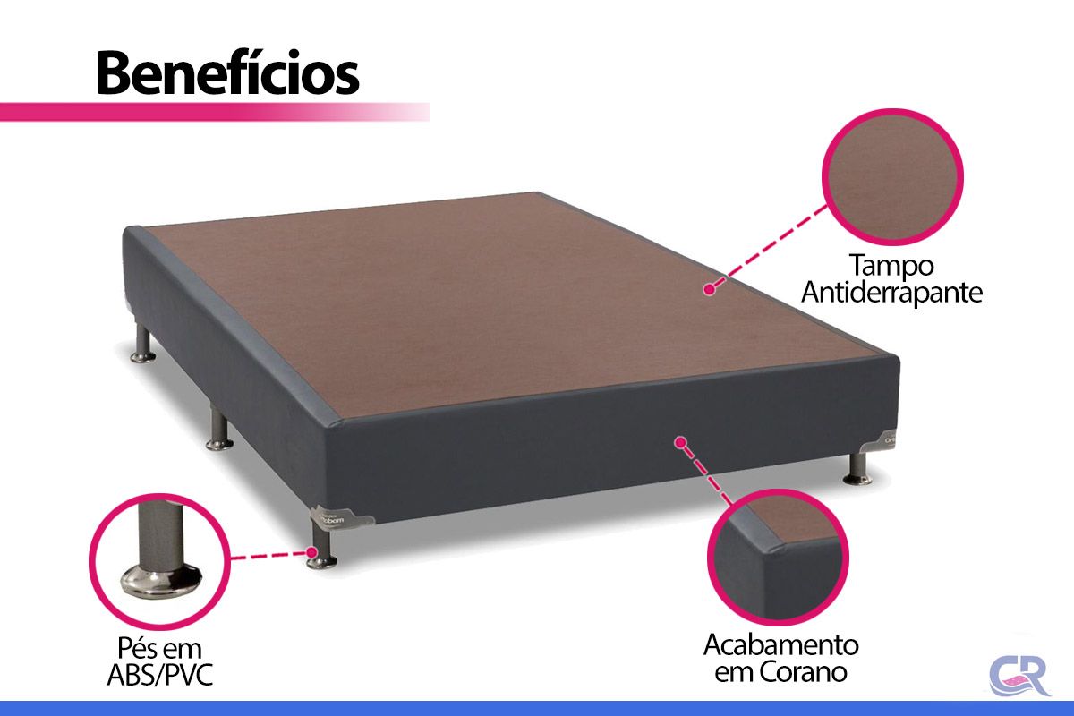 Cama Box Ortobom Physical Corano Gray