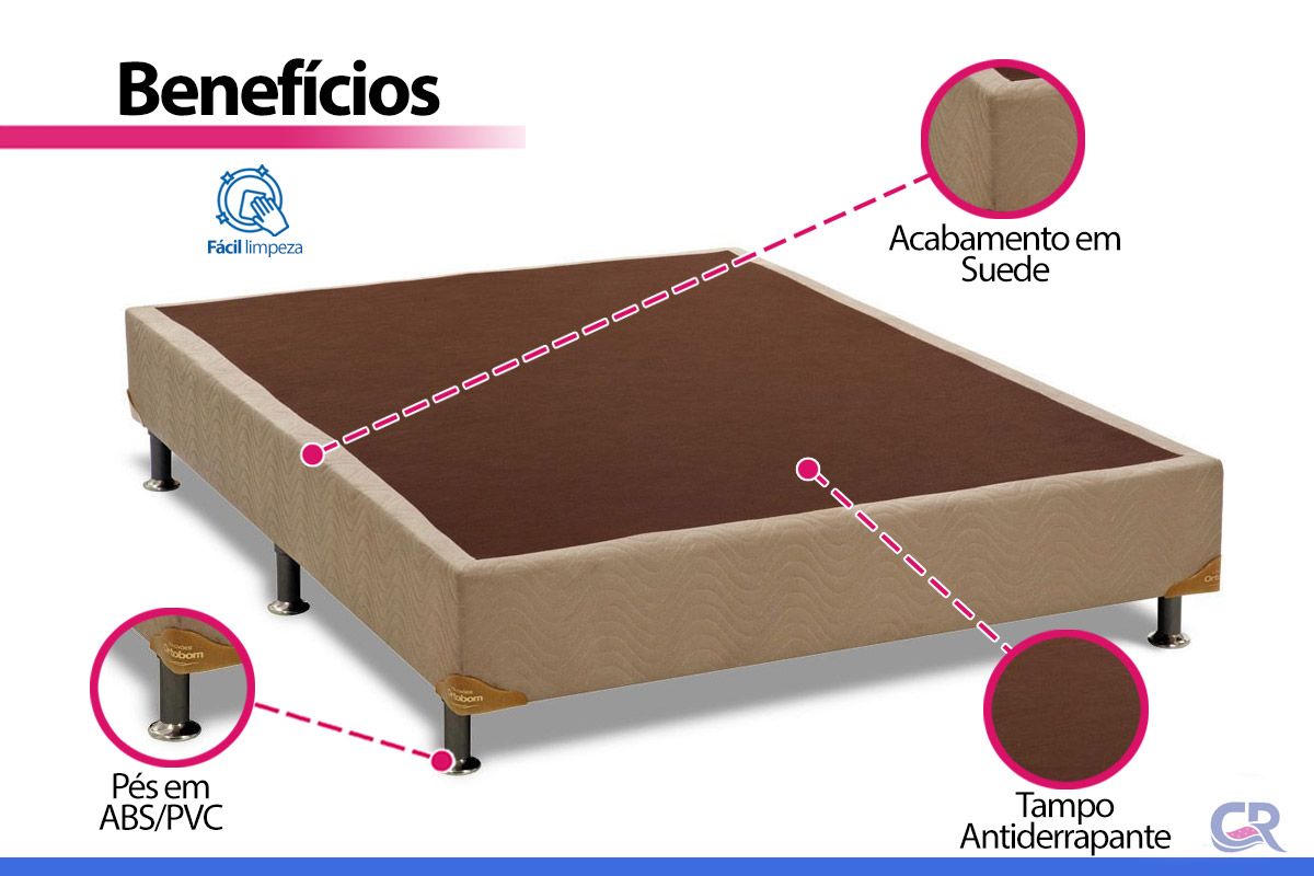 Cama Box Ortobom Physical Suede Clean Cama Box Ortobom Physical Suede Clean