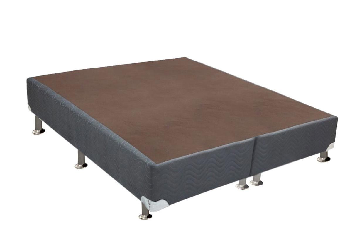 Cama Box Ortobom Suede Gray