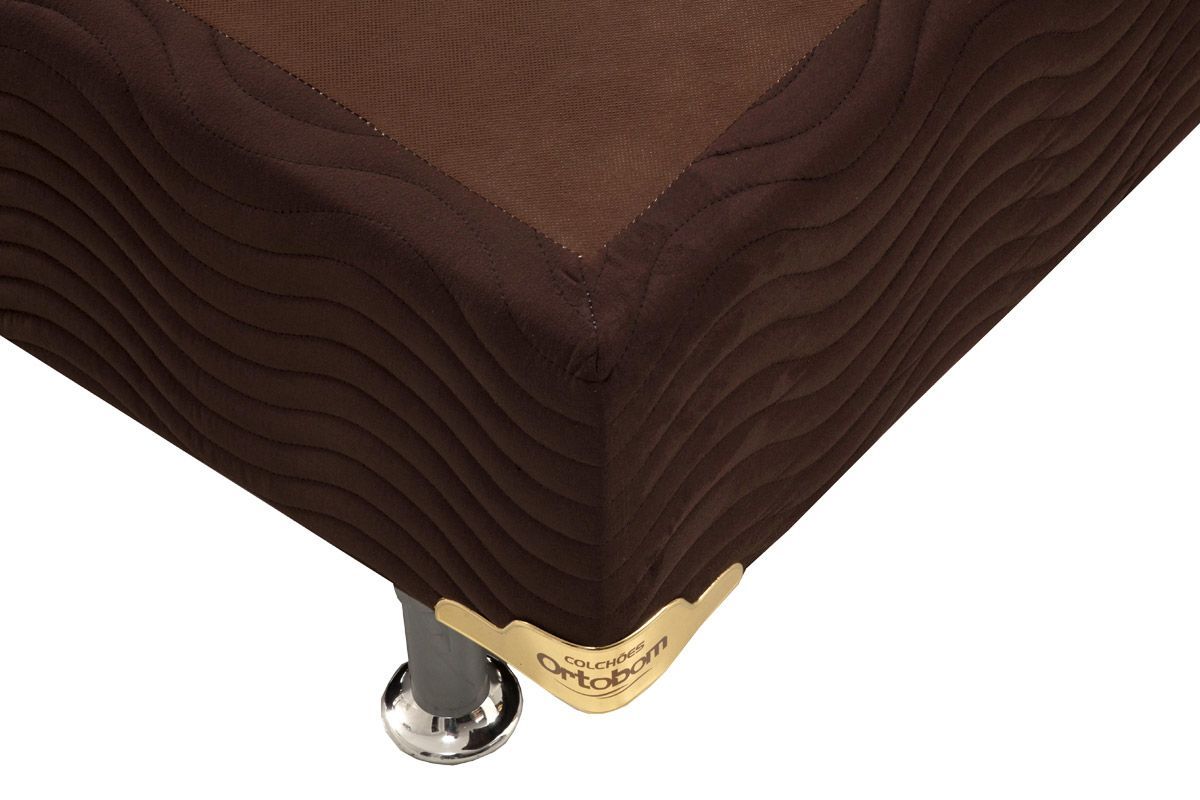 Cama Box Ortobom Physical Suede Brown