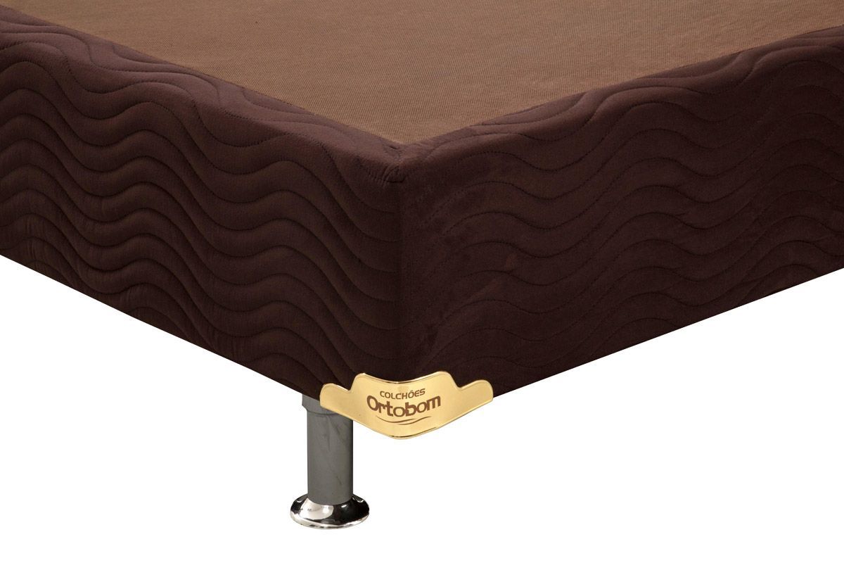 Cama Box Ortobom Physical Suede Brown