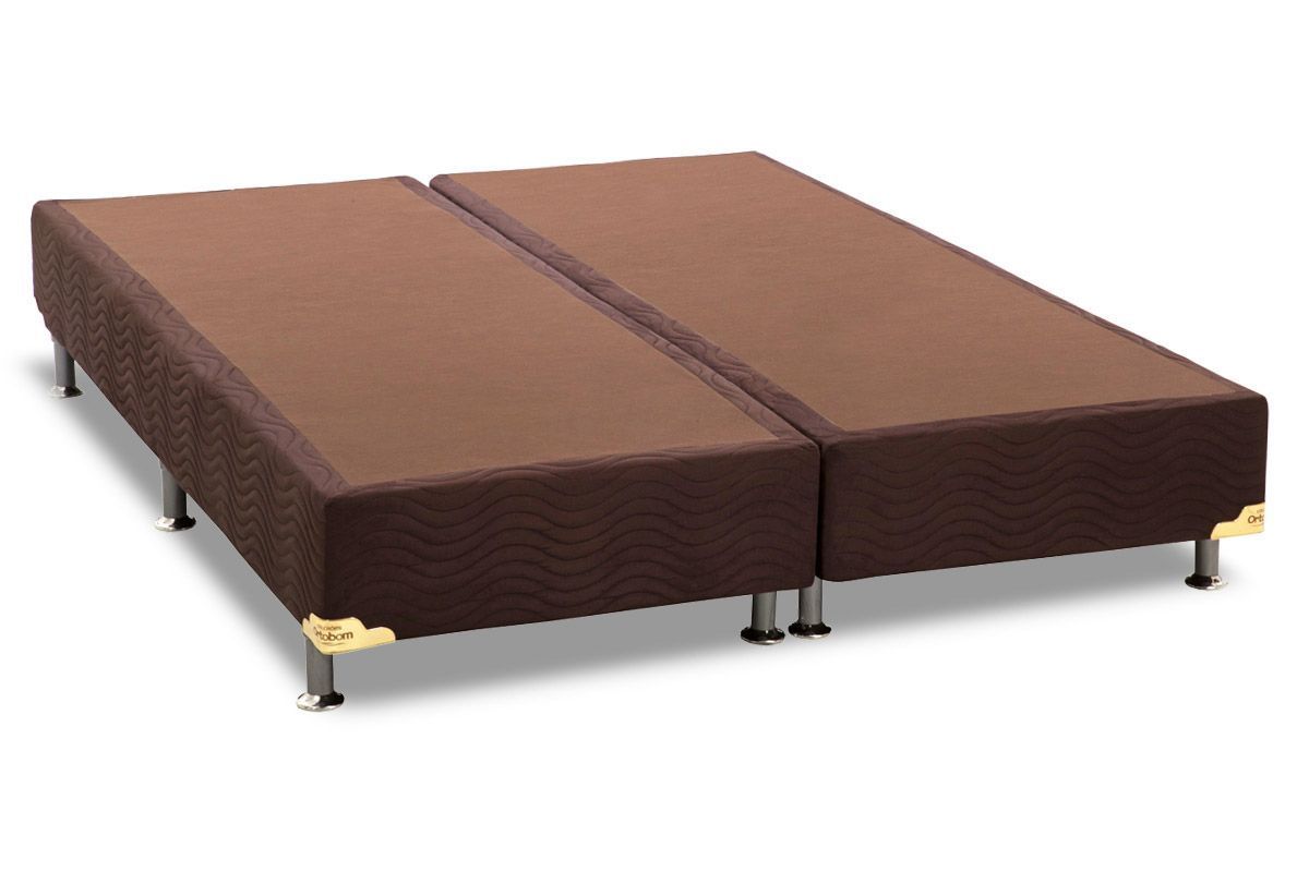 Cama Box Ortobom Physical Suede BrownKing - 186x198x20