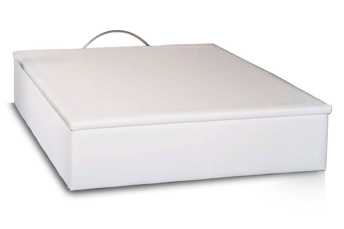 Cama Box Baú Universal Courano White - OrtobomCasal - 138x188x39
