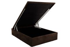 Cama Box Baú Ortobom Light Physical Suede Brown
