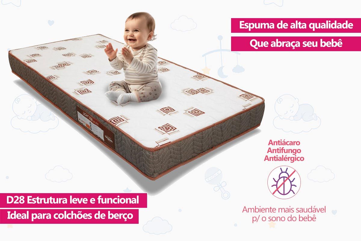 Colchão Ortobom D28 Light Saúde Liso Colchão Ortobom D28 Light Saúde Liso