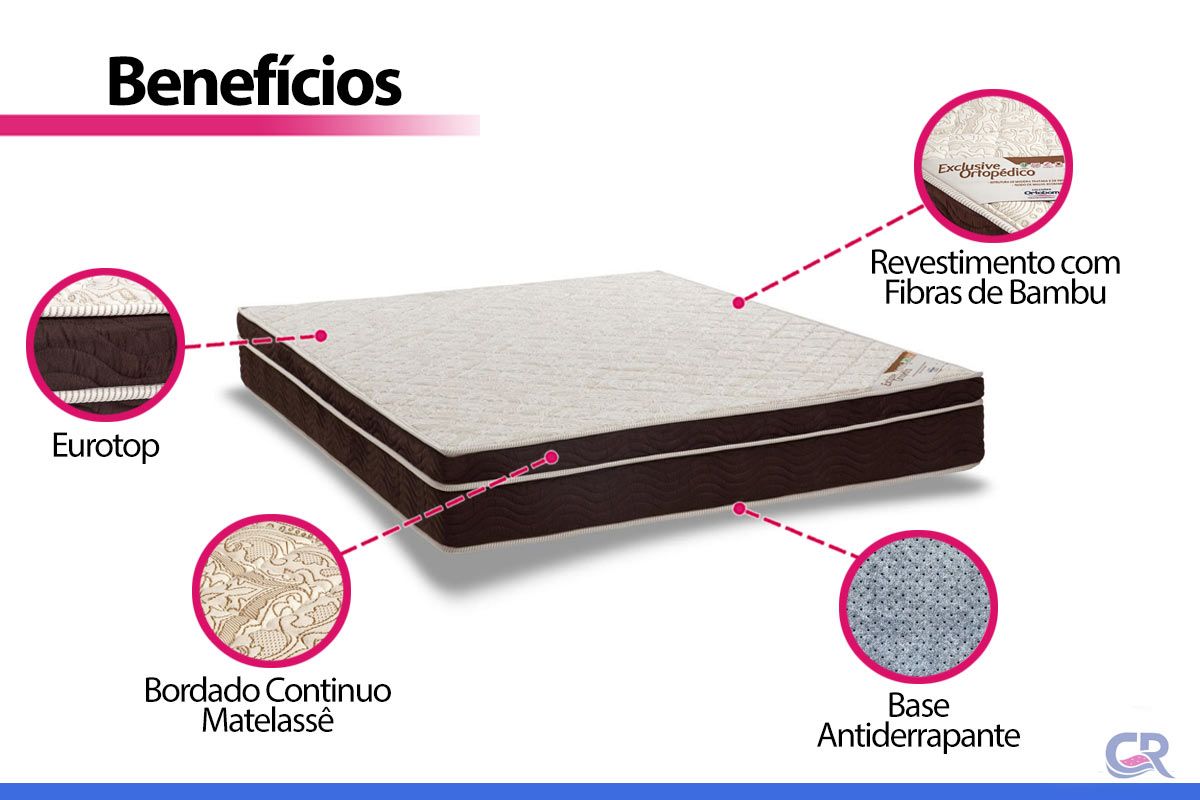 Colchão Ortopédico Ortobom D33 Exclusive Colchão Ortopédico Ortobom D33 Exclusive