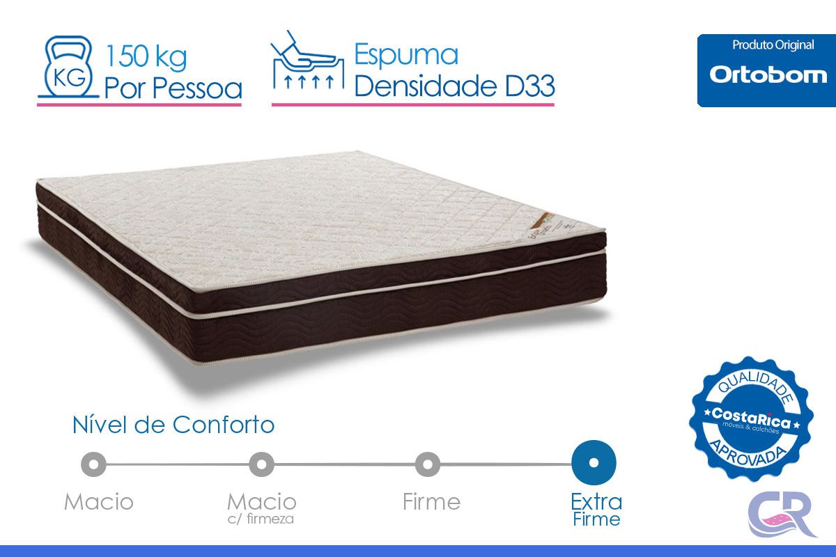 Colchão Ortopédico Ortobom D33 Exclusive Colchão Ortopédico Ortobom D33 Exclusive