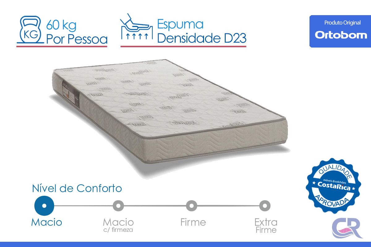 Colchão D23 Ortobom Light Liso