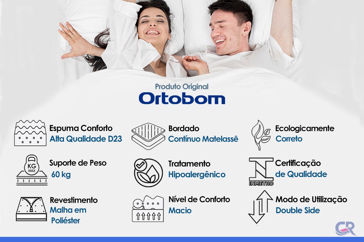 Colchão D23 Ortobom Light Liso