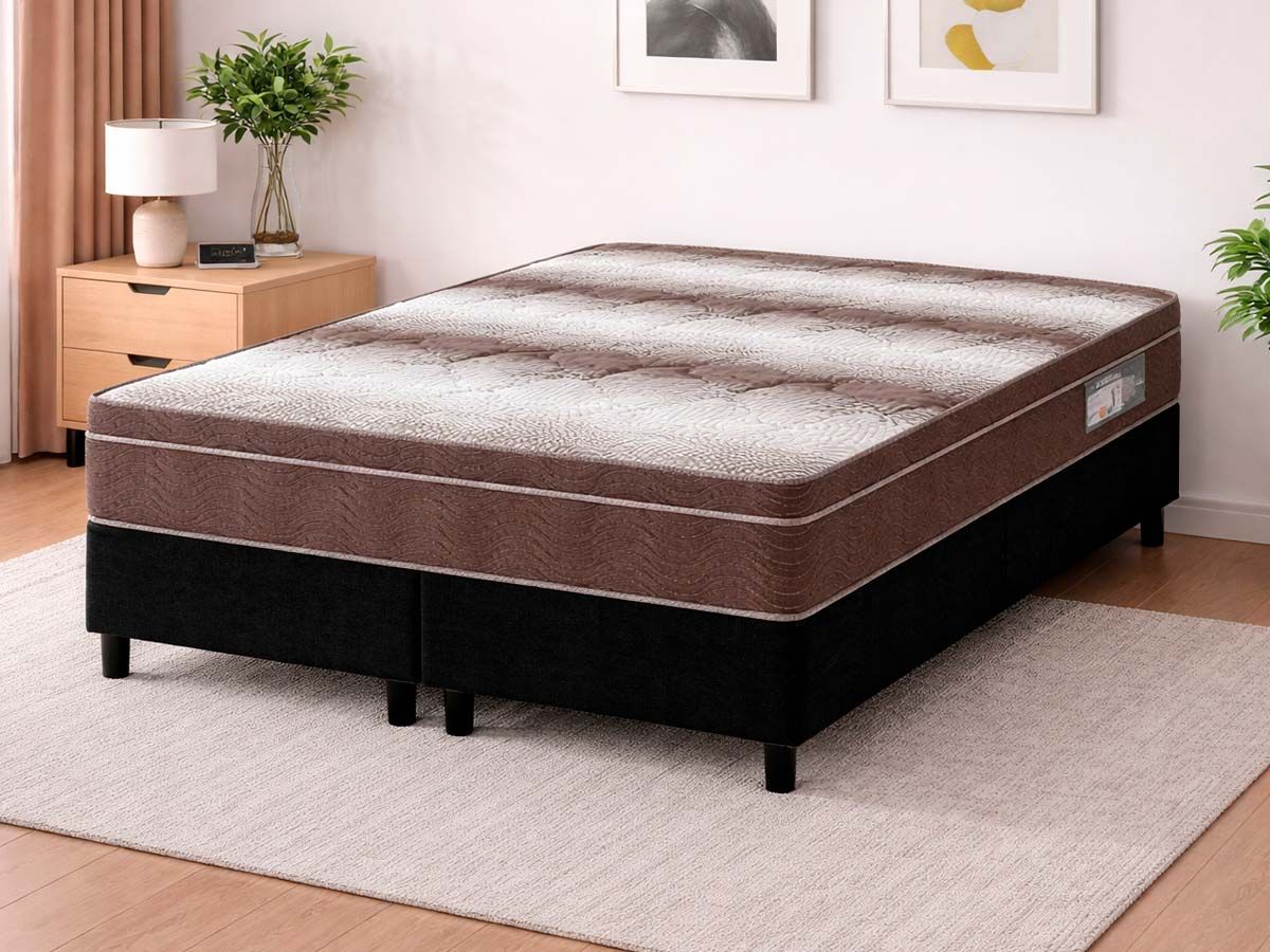 Cama Box CRC +Colchão Ortopédico Light Ortobom