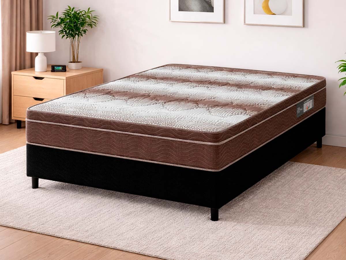 Cama Box CRC +Colchão Ortopédico Light Ortobom