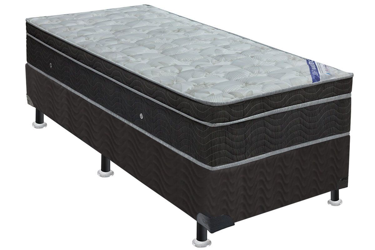 Cama Box CRC +Colchão Molas Light Ortobom