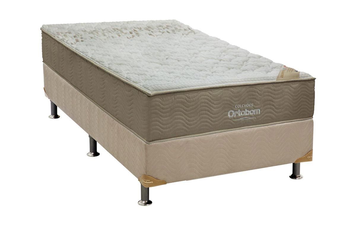 Cama Box CRC +Colchão Espuma D33 Viscomemory Ortobom