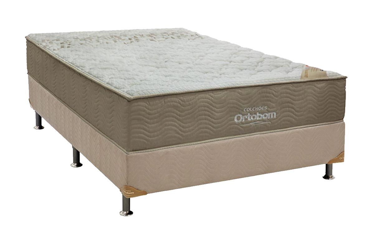Cama Box CRC +Colchão Espuma D33 Viscomemory Ortobom