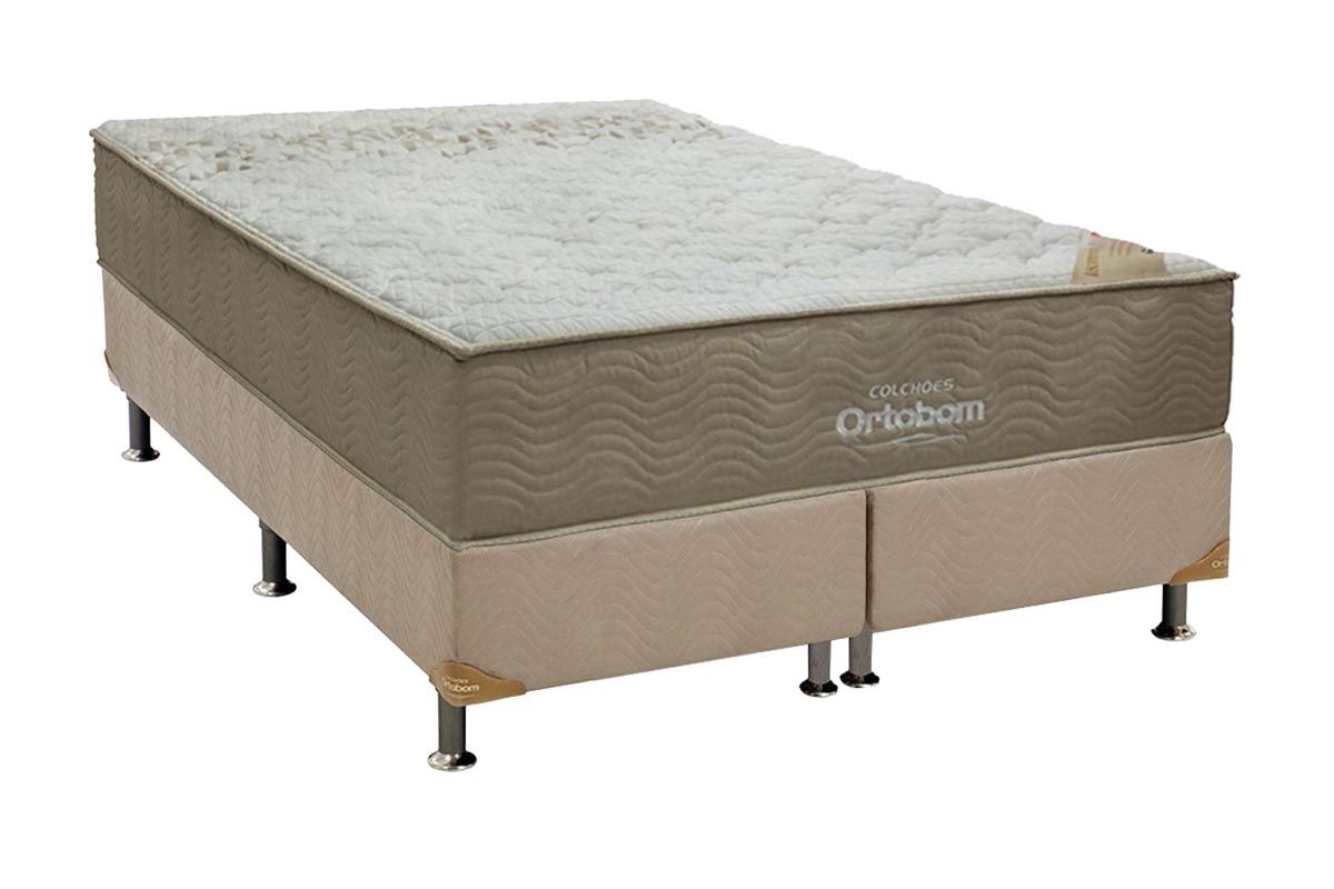 Cama Box CRC +Colchão Espuma D33 Viscomemory Ortobom