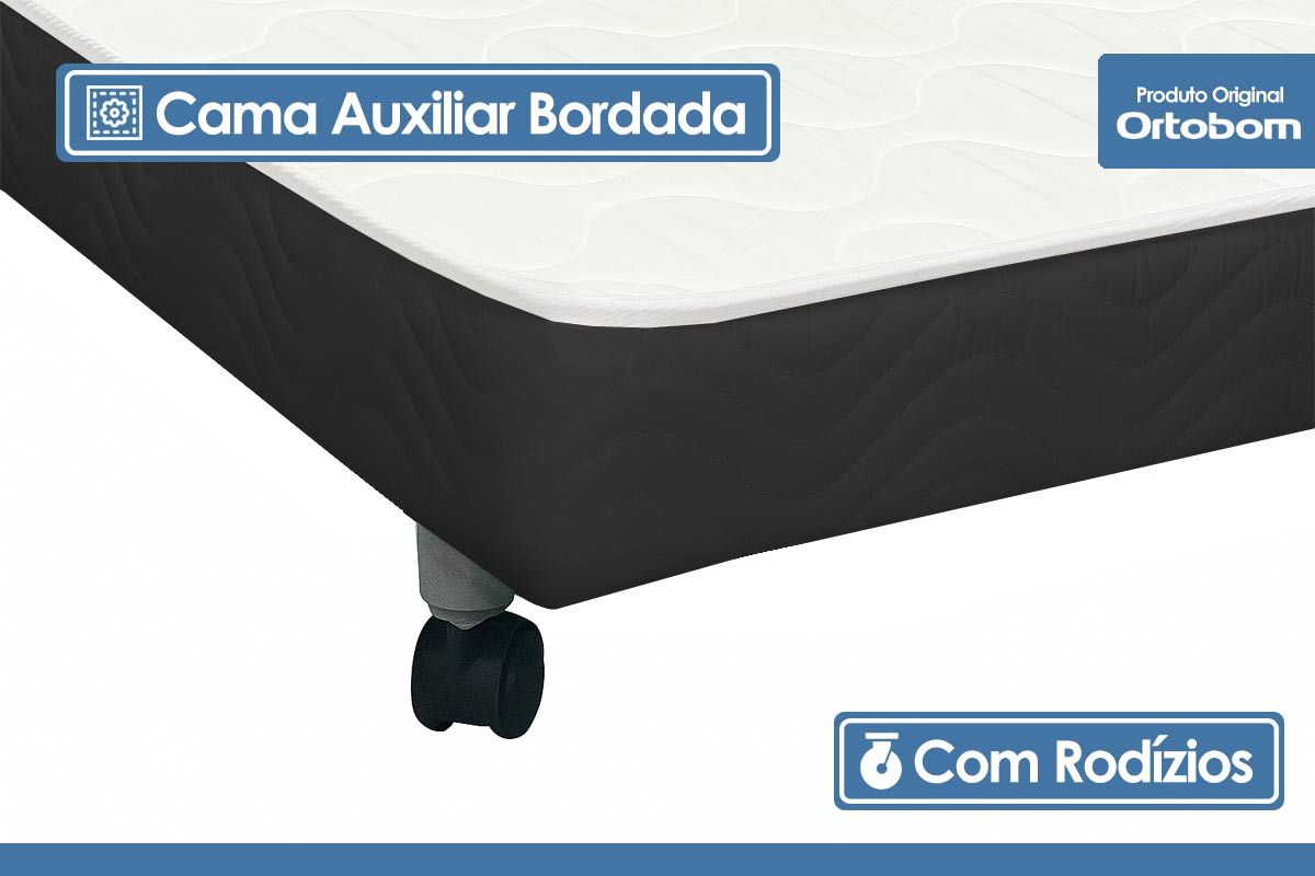 Cama Box c/Aux CRC +Colchão Nero Black Ortobom