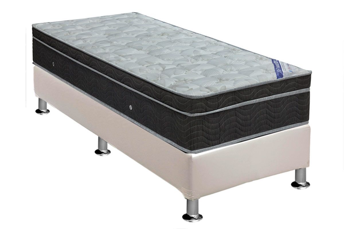 Cama Box CRC +Colchão Molas Light Ortobom