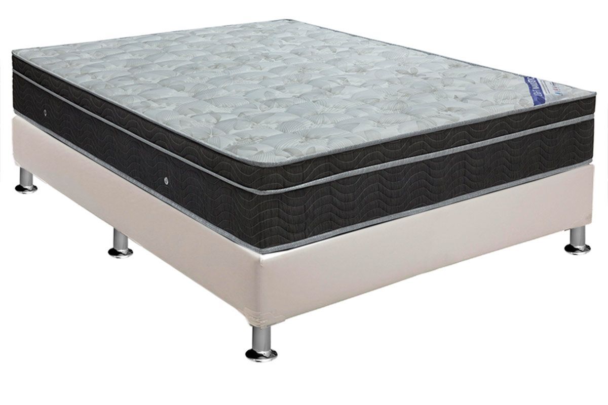 Cama Box CRC +Colchão Molas Light Ortobom