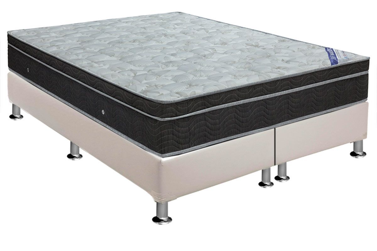 Cama Box CRC +Colchão Molas Light Ortobom