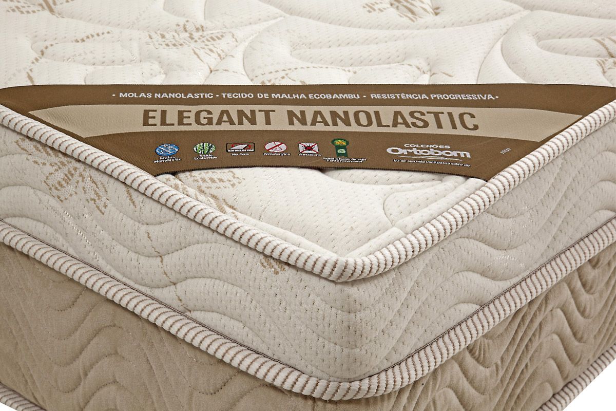 Cama Box CRC +Colchão Molas Elegant Ortobom