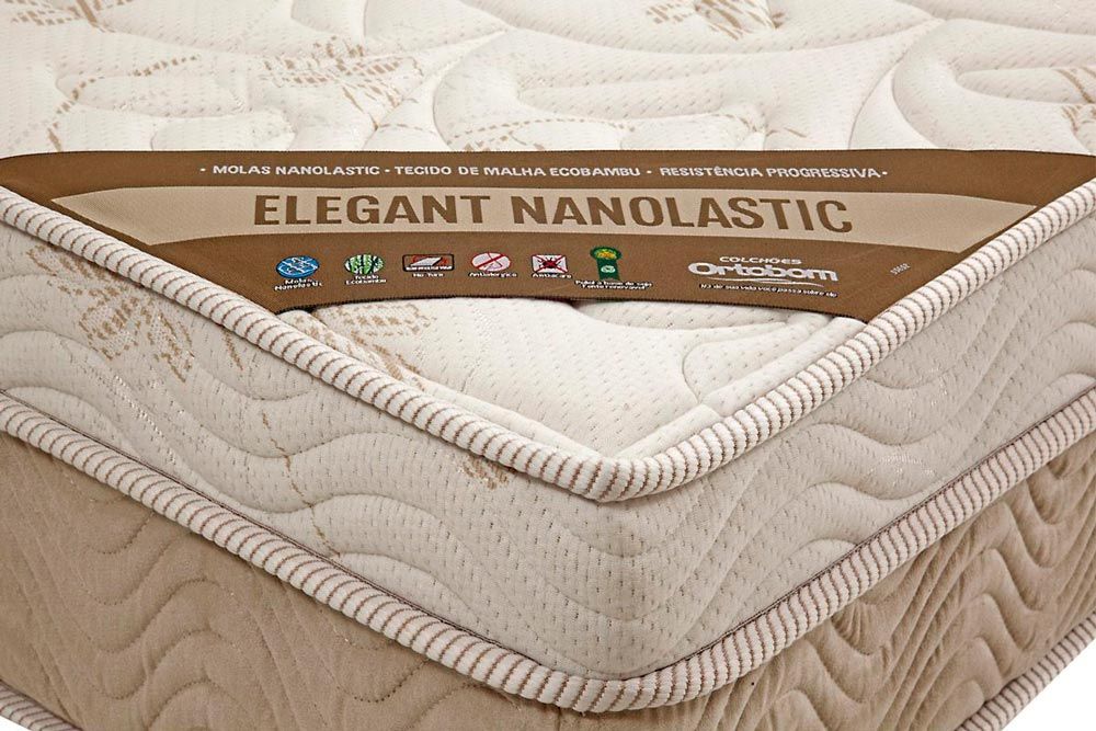 Cama Box Baú CRC +Colchão Molas Elegant Ortobom