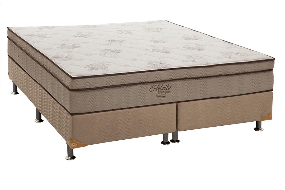 Cama Box CRC +Colchão Molas Celebrita Ortobom