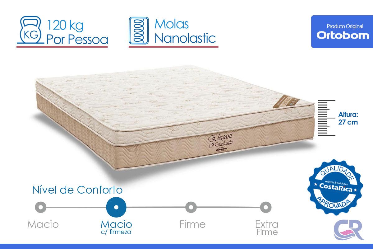 Colchão Molas Nanolastic Ortobom Elegant