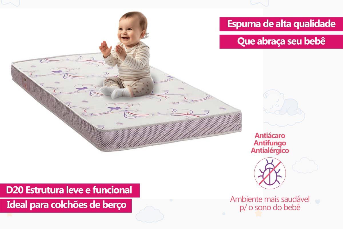 Colchão Ortobom D20 Physical Resistente Liso Colchão Ortobom D20 Physical Resistente Liso