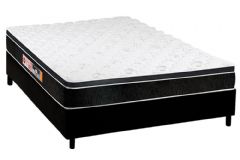 Cama Box Filhão +Colchão Espuma D45 Black White Castor