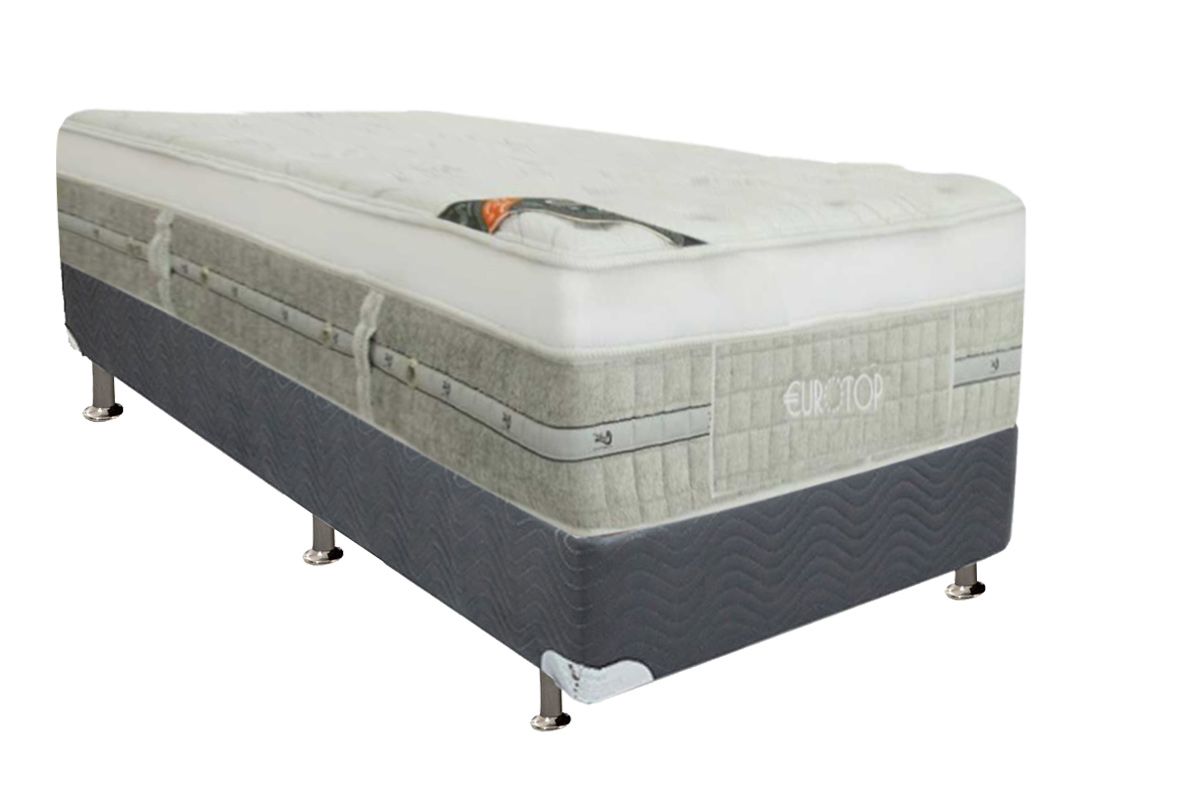 Cama Box CRC +Colchão Molas Summer Winter Castor