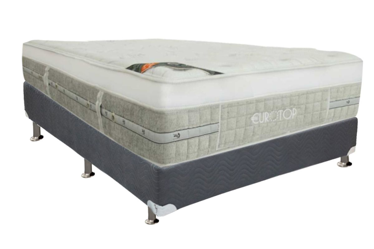 Cama Box CRC +Colchão Molas Summer Winter Castor