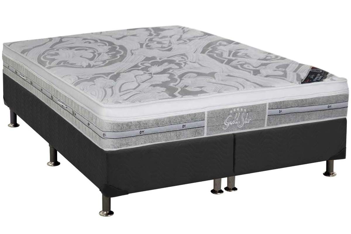 Cama Box CRC +Colchão Molas SLX GrandPlush Castor