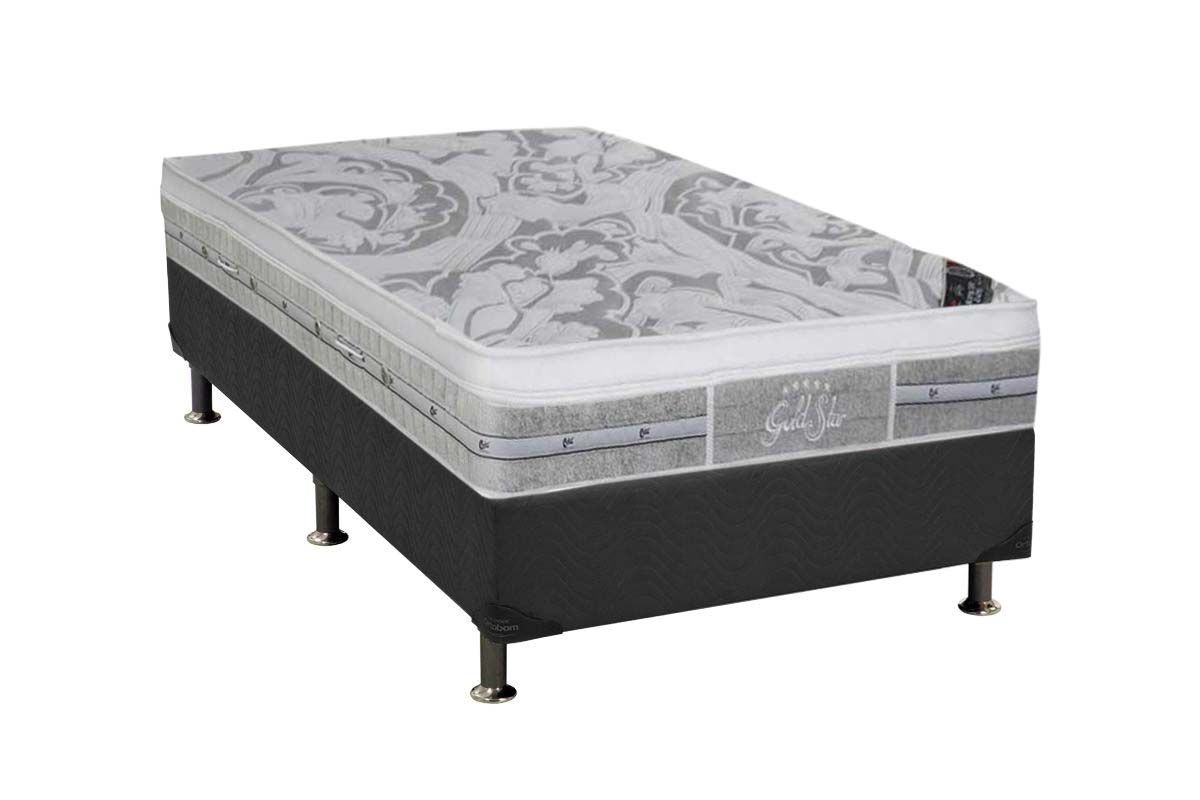 Cama Box CRC +Colchão Molas SLX GrandPlush Castor