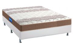 Conjunto Box: Colchão Espuma Probel D33 Guarda Costas + Base CRC Courano White