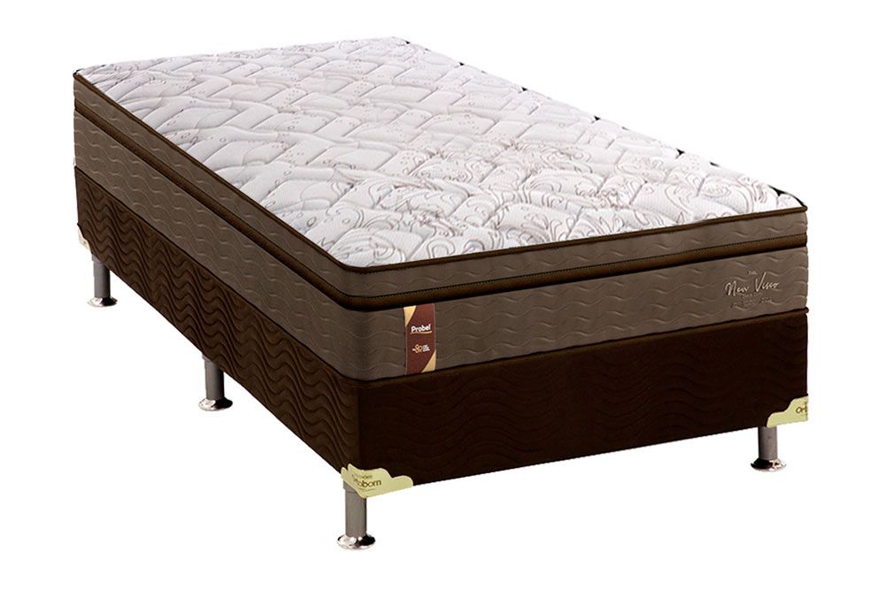 Cama Box CRC +Colchão Espuma D26 Visco Gel Probel