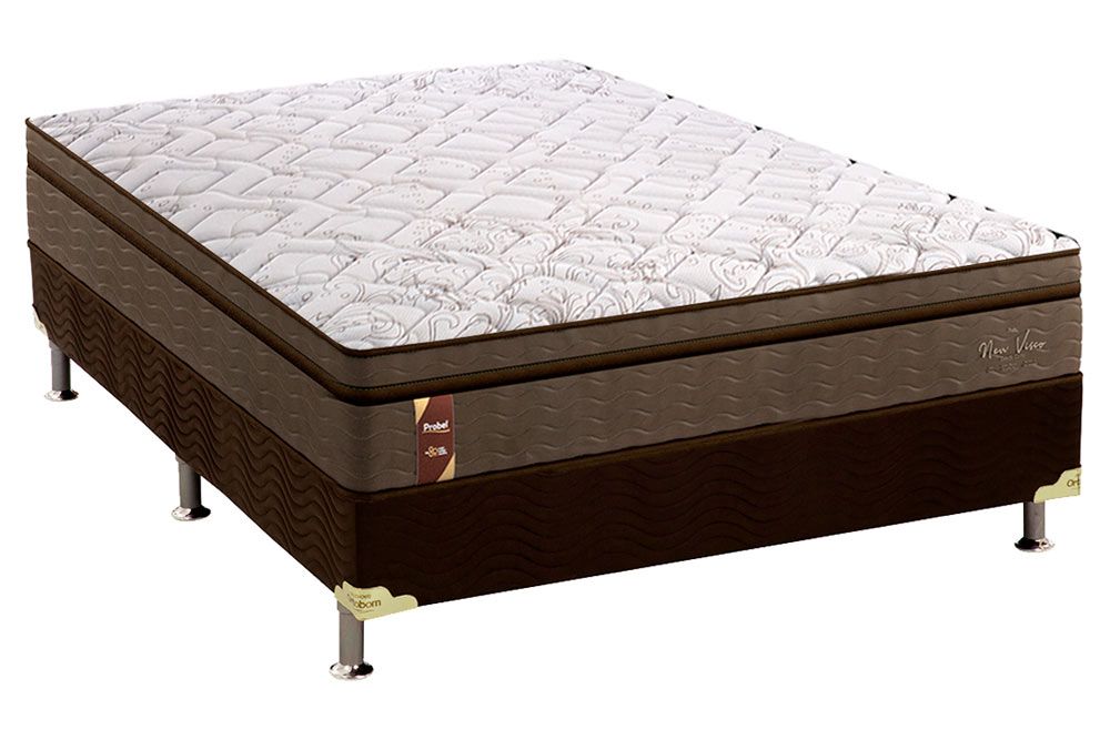 Cama Box CRC +Colchão Espuma D26 Visco Gel Probel