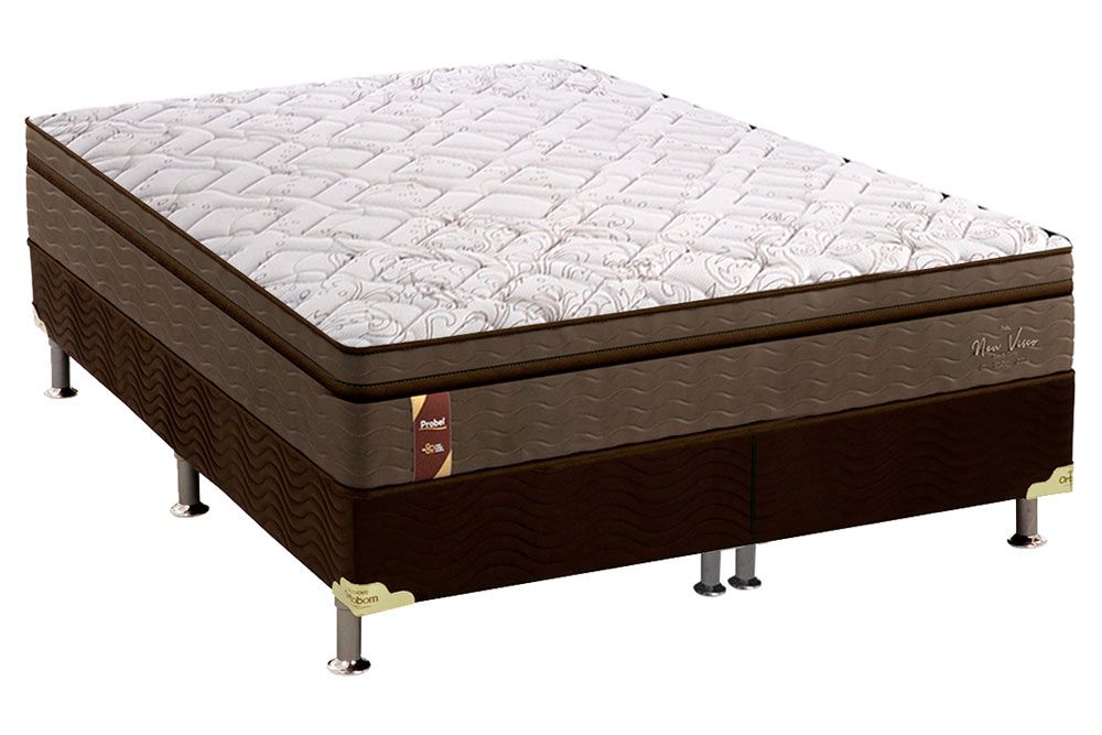 Cama Box CRC +Colchão Espuma D26 Visco Gel Probel