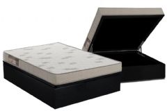 Cama Box Baú Filhão +Colchão Espuma D23 Light Ortobom