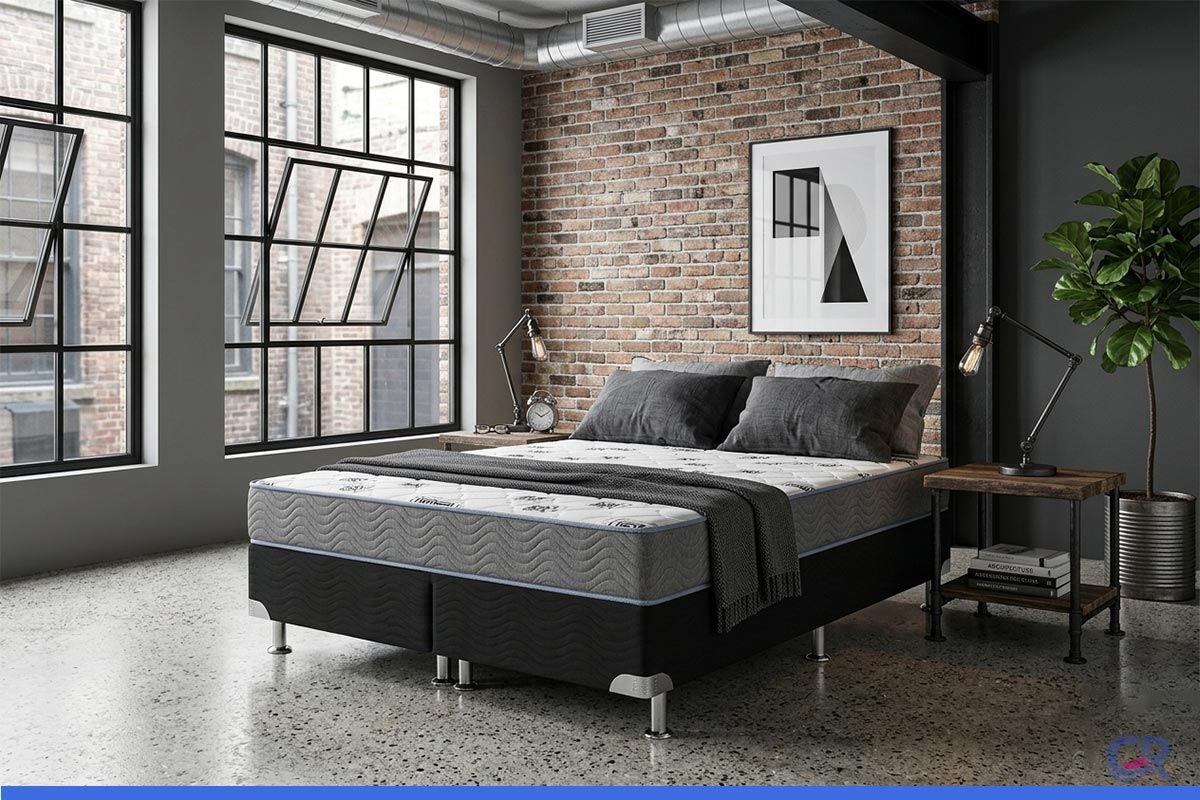 Cama Box CRC +Colchão Espuma D33 Light Ortobom