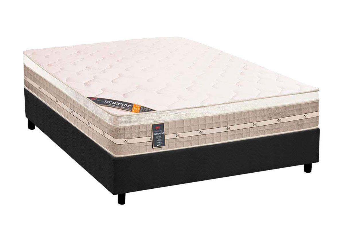 Cama Box CRC +Colchão Molas Premium Castor