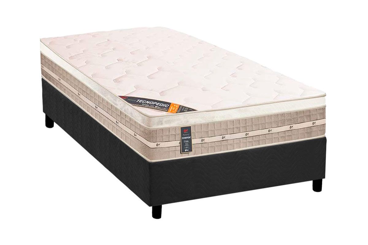 Cama Box CRC +Colchão Molas Premium Castor