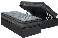 Cama Box Baú Filhão +Colchão Molas Orthotel Luxo Ortobom