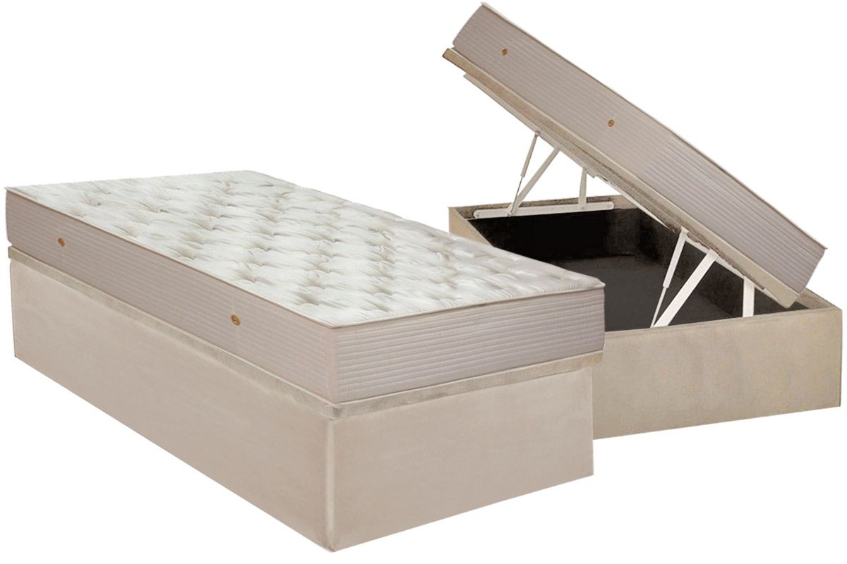 Cama Box Baú CRC +Colchão Molas Orthotel SLX Ortobom