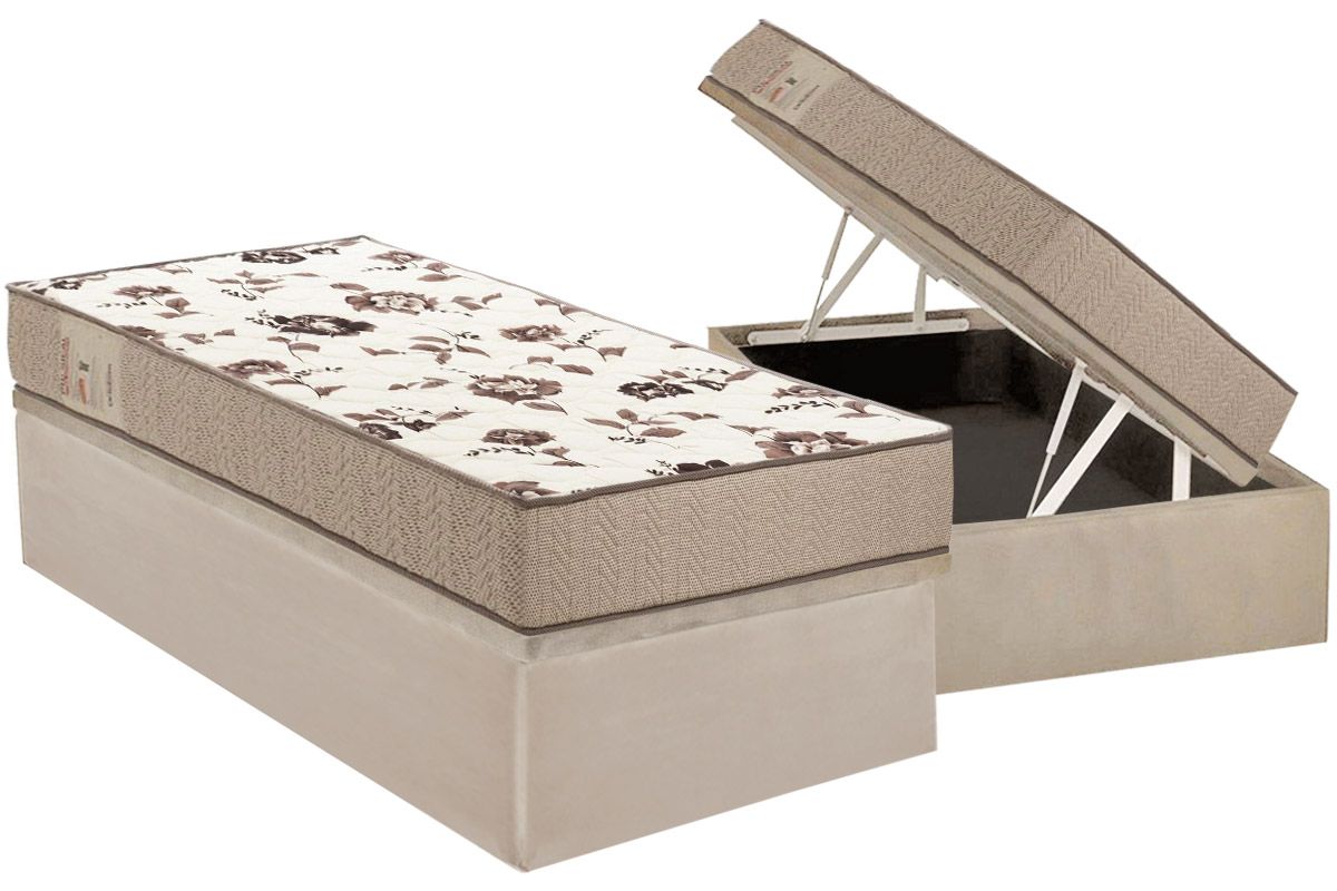 Cama Box Baú CRC +Colchão D28 Physical Mega Ortobom