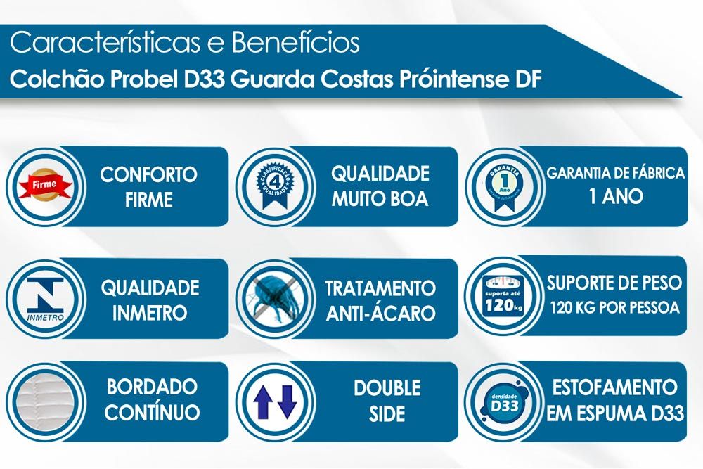 Cama Box CRC +Colchão Ortopédico PróIntense Probel